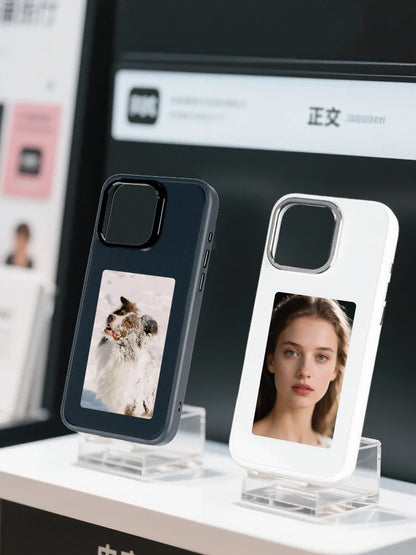 Smart phone cover case design nfc e ink phone case high resolution