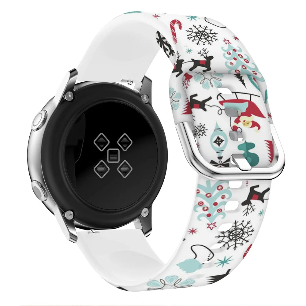 20mm 22mm Christmas Style Silicone Strap for COROS APEX 4 42mm PACE Pro Wristband Suunto Vertical 2 Run Race 2 CMF Watch 3 Pro 2