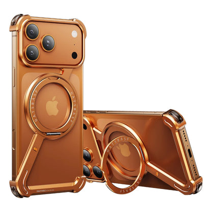 Oatsbasf Phone Case for iPhone 17 Pro/Pro Max/17 Air with 360° Rotatable Stand Metal Frameless Magsafe Protective Shockproof