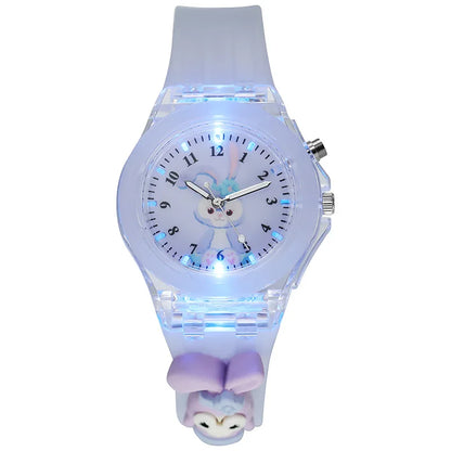 3D Mickey Children Watches Girls Color Light Source Silicone Minnie Kids Watch Ladies Quartz Clock Gifts Relogio Feminino - covers4phones