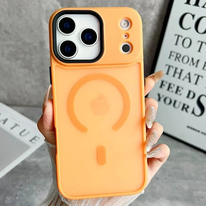 Luxury Magnetic Magsafe Wireless Charge Phone Case For iPhone 17 Pro Max 16 15 14 13 12 11 Pro Max 17 Air Shockproof Matte Cover