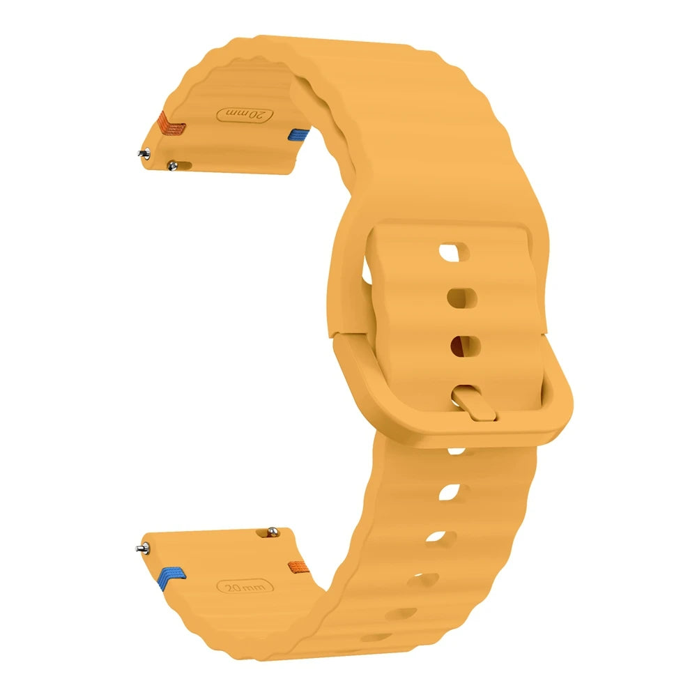 20mm Silicone Stitch Strap For Garmin Forerunner 165 Band for Vivoactive 5 3 Venu Sq 2 245 645 Approach S40 Bracelet Watchband