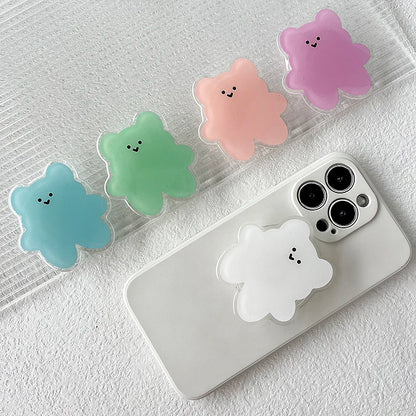 Acrylic Material Cartoon Cute Bear Design Phone Holder Foldable Grip