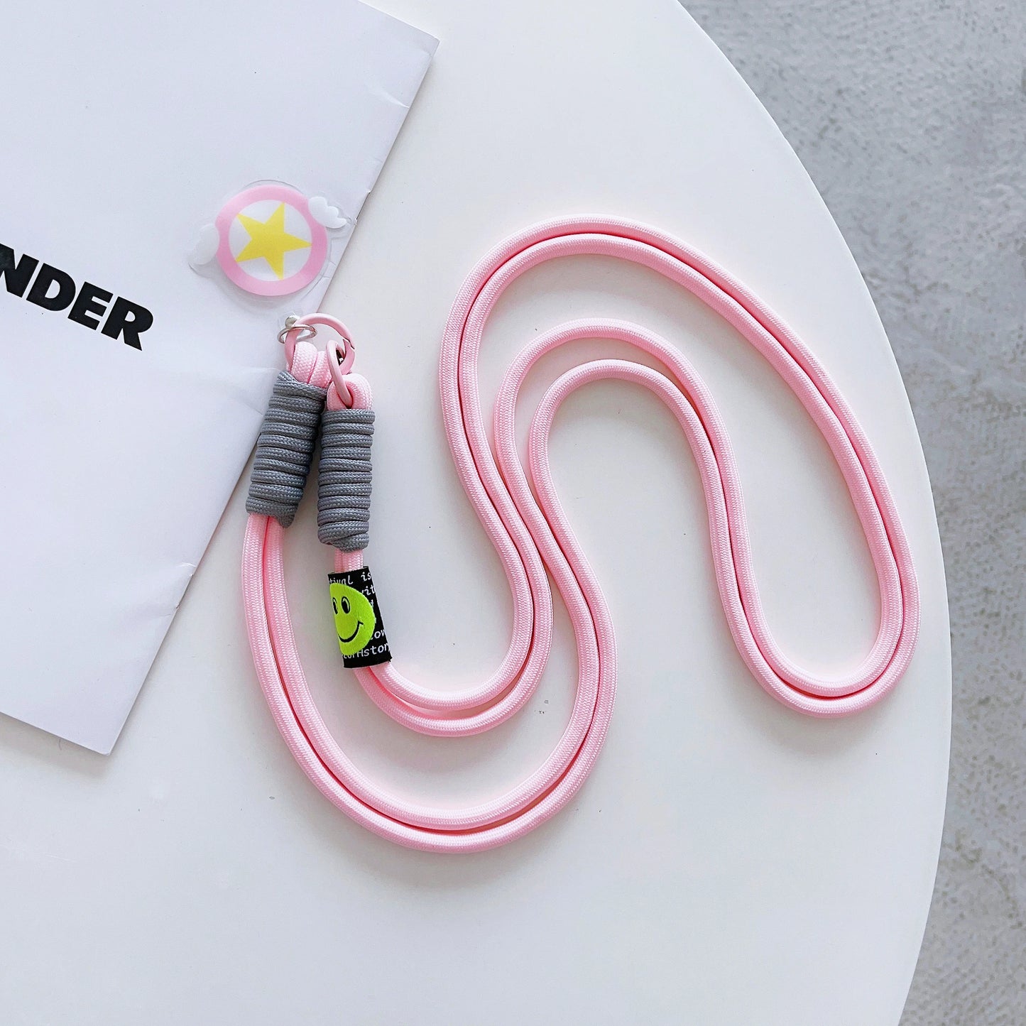 New colorful woven cartoon lanyard mobile phone lanyard wrist strap Crossbody rope anti-loss rope key bag multi-purpose lanyard