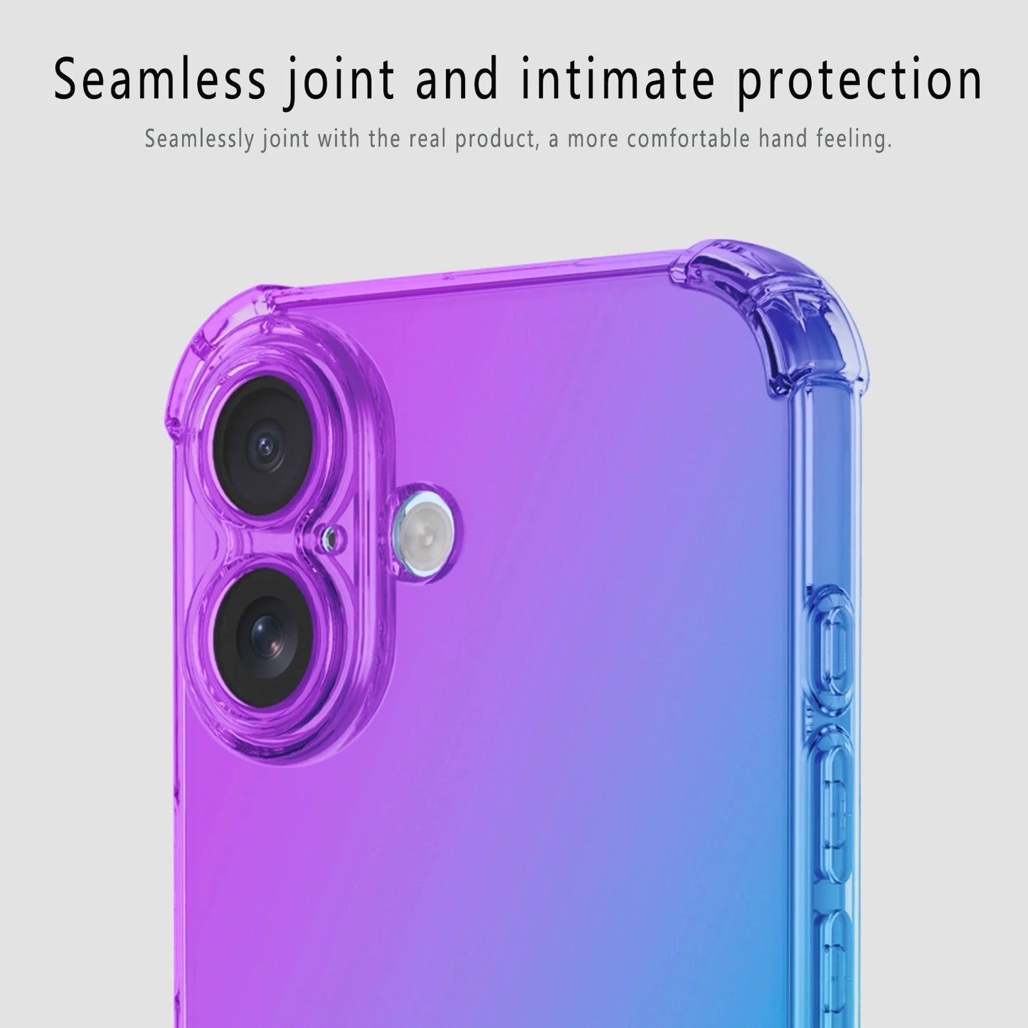 New Airbag Shockproof Gradient TPU Case for Apple iPhone 17 Pro Max iPhone 17 Air Protective Cover Back Shell Coque Fundas