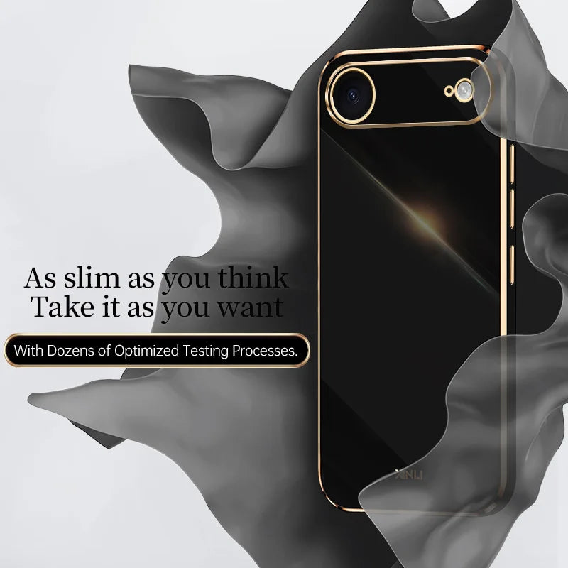 For iPhone 17 Air 17Air Case for Apple 17pro17Max ProMax Ultra Thin Solid Color Soft Silicone Cover Grade Protection Anti Scratc