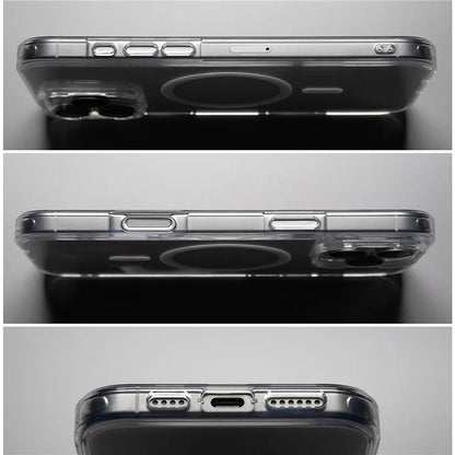 Crystal Transparent for Magsafe Magnetic Case For iPhone 17 17Pro 17 Pro Max 17 Air Clear Shockproof for Wireless Charge Cover
