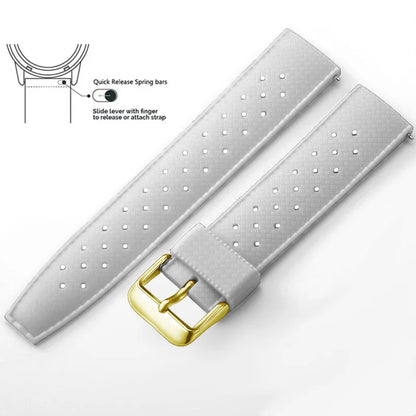 Tropical Silicone Watch Band Quick Release Watch Band 18mm 20mm 22mm Rubber Tropic Smart Watch Strap for Oris Seiko Citizen
