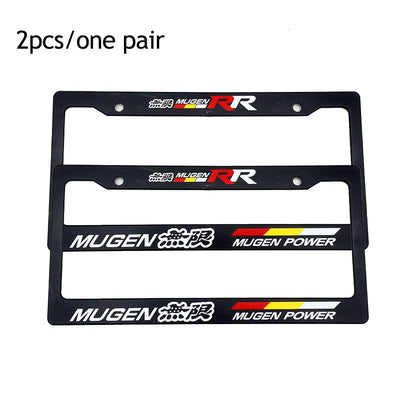 1 Pair(2pcs) JDM Racing Style USA Standard ABS Car License Plate Frame For Tofu Akina Fake Taxi Spoon Hokkaido Decoration Auto