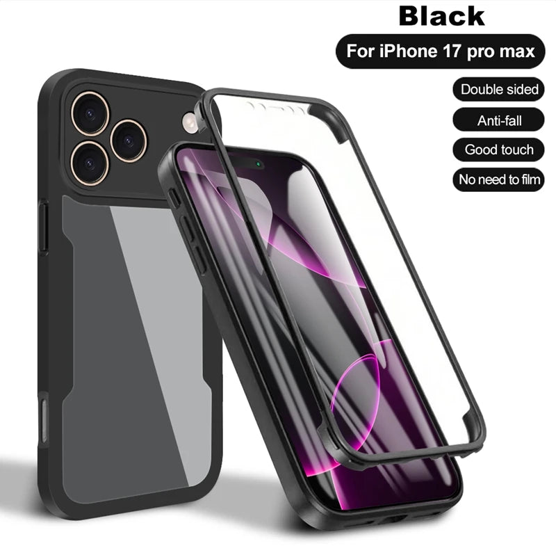 Claer 360 Full Body Protection Case For iphone 17 Pro Max iphone17 Air 5G Front Screen Shockproof Bumper Cover