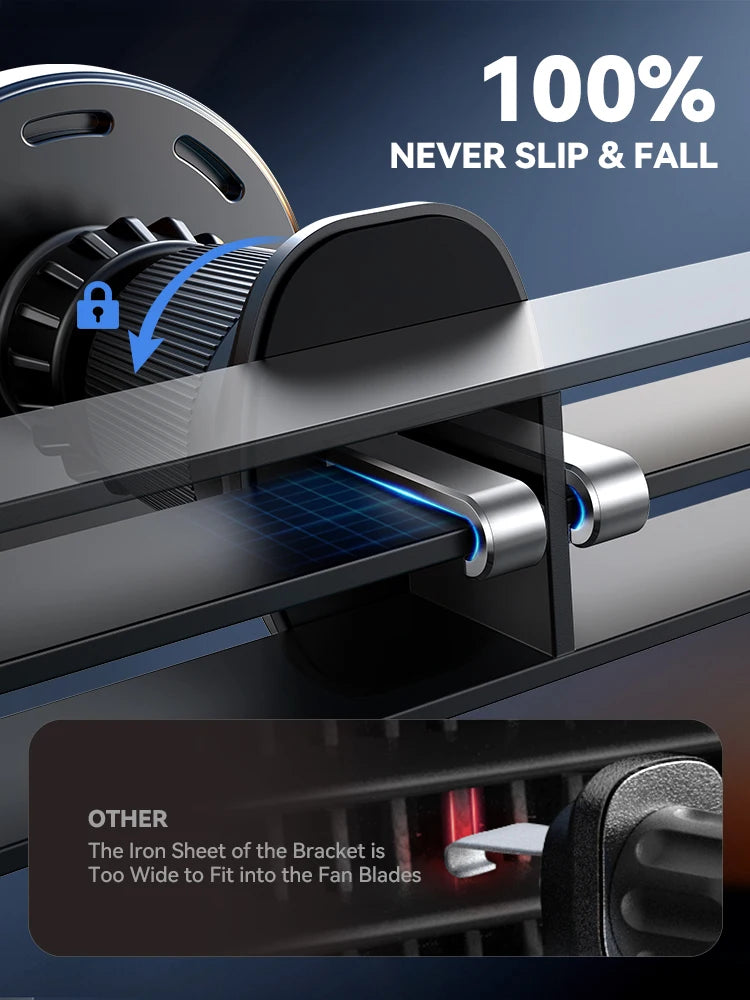 Joyroom Magnetic Car Phone Holder Mount Dashboard & Air Vent Wirelees Charging Phone Holder For iPhone 16 15  14 13 12 JR-ZS501