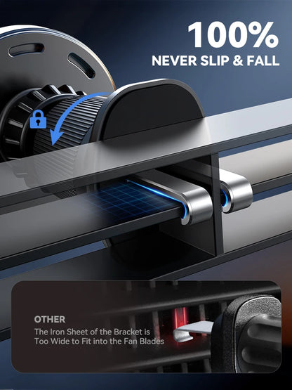 Joyroom Magnetic Car Phone Holder Mount Dashboard & Air Vent Wirelees Charging Phone Holder For iPhone 16 15  14 13 12 JR-ZS501