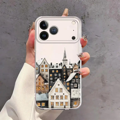 Christmas Santa Claus Clear Cover Phone Case for Apple iPhone 17 Air XS 15 14 16 Plus 13 12 11 Pro Max 7 8 SE XR 16e