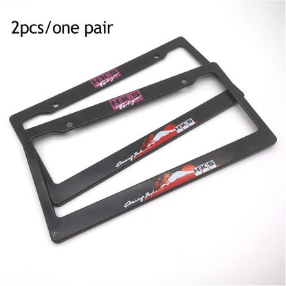 1 Pair(2pcs) JDM Racing Style USA Standard ABS Car License Plate Frame For Tofu Akina Fake Taxi Spoon Hokkaido Decoration Auto