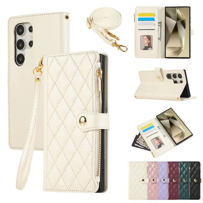 Crossbody Phone Case For Samsung Galaxy S25 S24 Ultra S23 FE S22 S21 Plus A56 A36 A26 A16 A06 A55 A15 A25 A35 A54 Wallet Cover