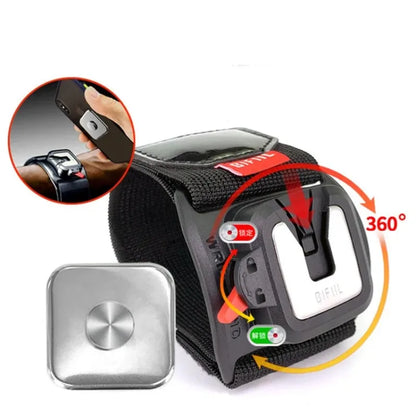 360 Rotatable Wristband Cell Phone Wrist Holder Biking Detachable Armband Cellphone Bracket For Iphone 15 Pro Max Accessories - covers4phones