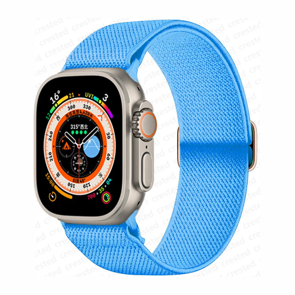 Scrunchie Strap for Apple watch band 45mm 44mm 40mm 41mm 42mm 46mm 49mm Elastic Nylon bracelet iWatch 11 10 9 8 7 6 se Ultra 3/2