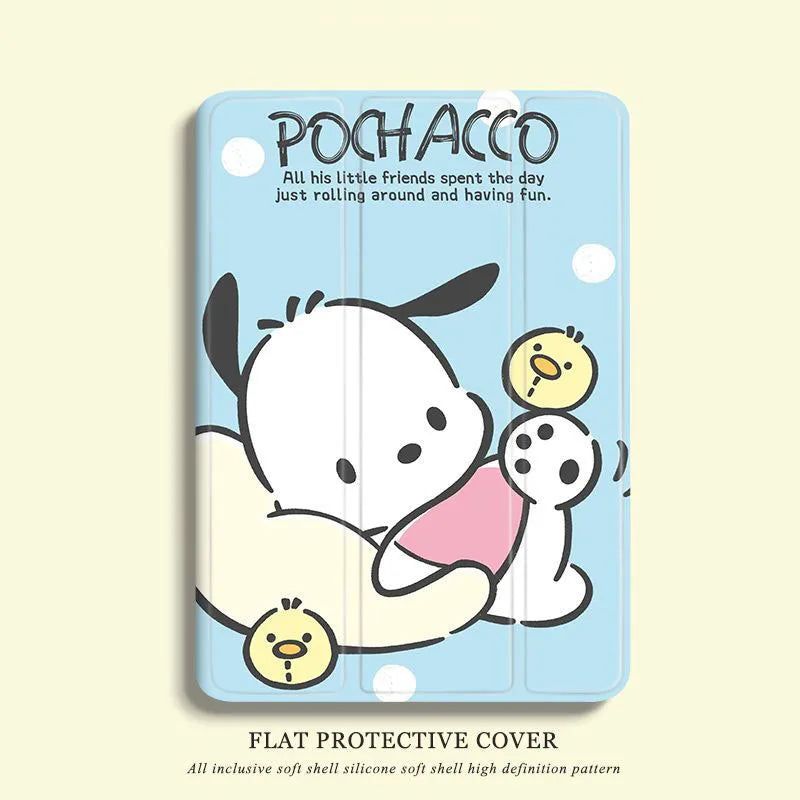 Sanrio Pochacco Silicone Case For iPad Pro 11 10.5 Air 5 4 10.9 10.2 8th 7th Generation for iPad Mini 5 4 7.9 Funda Smart Cover