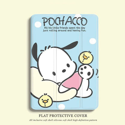 Sanrio Pochacco Silicone Case For iPad Pro 11 10.5 Air 5 4 10.9 10.2 8th 7th Generation for iPad Mini 5 4 7.9 Funda Smart Cover