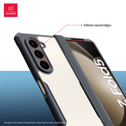 Xundd For Samsung Galaxy Z Fold 3 4 5 6 Fold 7 Foldable Case Airbag Anti-drop Camera Protect Acrylic&TPU Cover