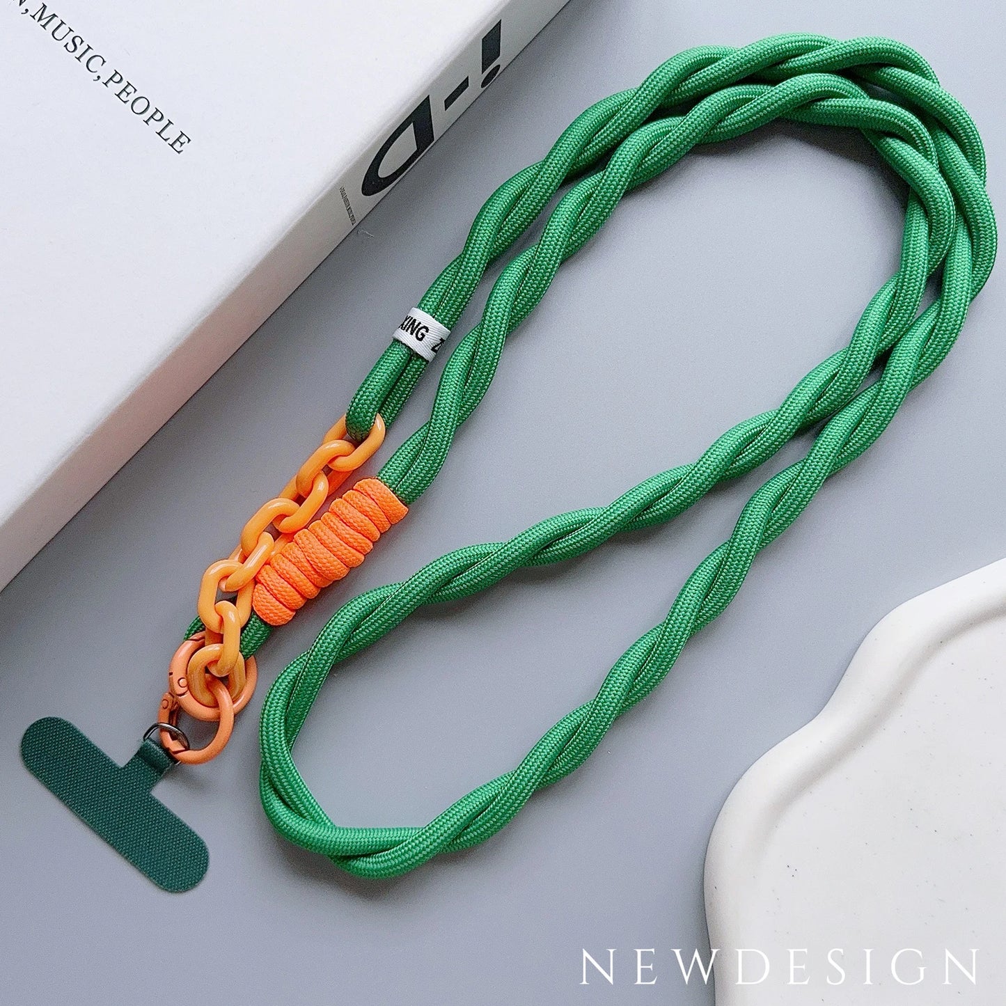 Cute and Durable Acrylic Crossbody Phone Lanyard with Diameter Adjustable Outdoor Universal Case, Anti-Lost Neck Cord, Wrist Strap, and Card Holder for Keys and ID