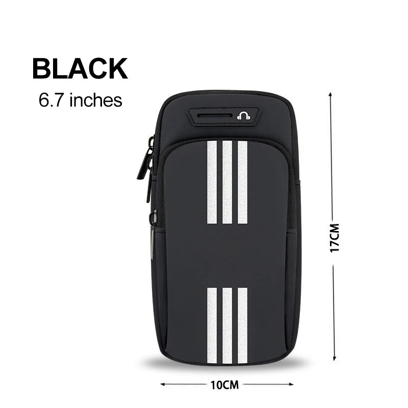Sports Bag For Mobile Phone Armband For Jogging Cell Phone Accessories Woman mp3/mp4 Bags PU Hand Bag For Running Waterproof - covers4phones