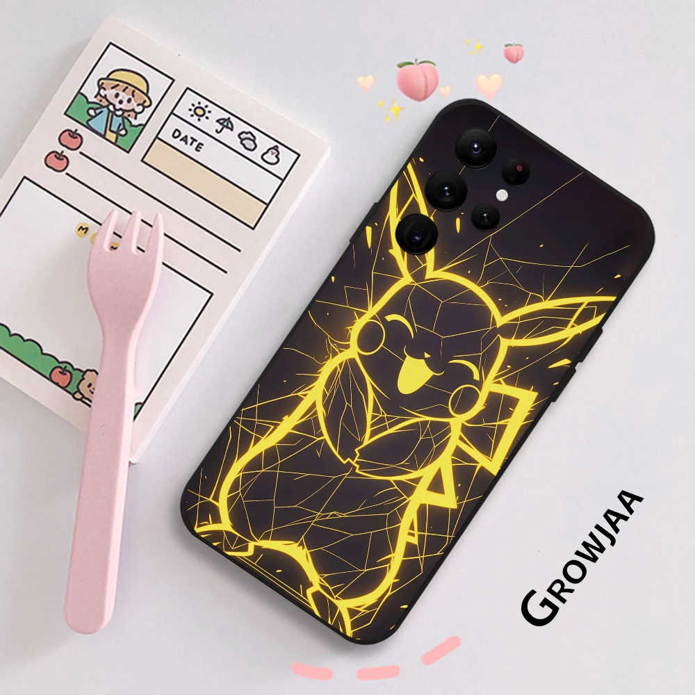 Pikachu Charizard Mimikyu Phone Case For Samsung Galaxy S25 S24 S22 S23 Ultra S21 S20 Plus 5G Protective Silicone Funda