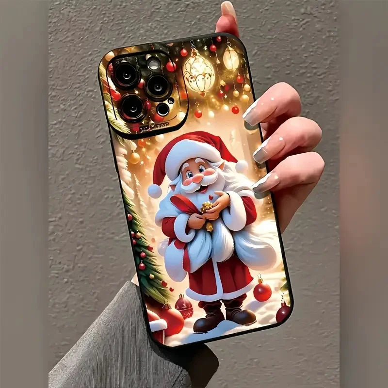 New Christmas-themed Santa Claus pattern creative best-selling phone case - suitable for iPhone 11/12/13/14/15/16/17 Pro Max/Plu