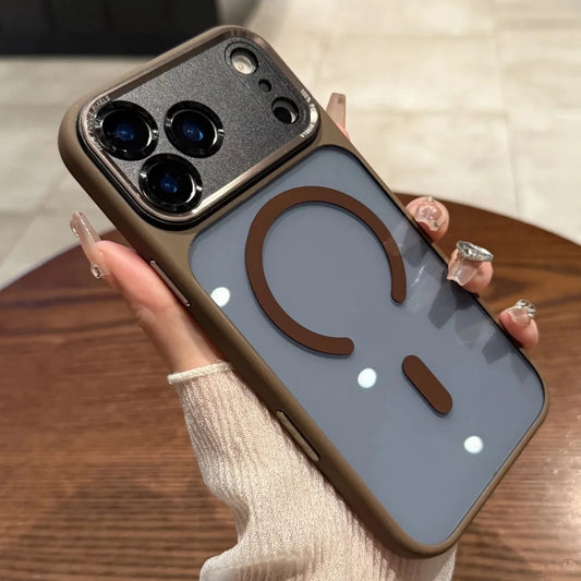 Luxury New Color Shockproof Armor Case For iPhone 17 Air 16 15 14 Plus 13 12 11 Pro Max For Magsafe Hard Clear Metal Lens Cover