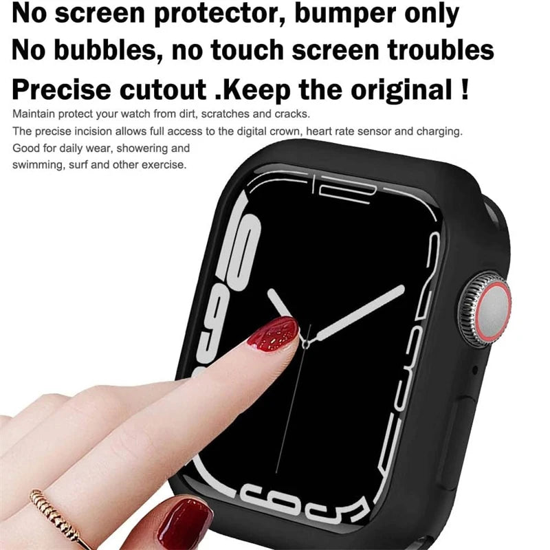 Soft Silicone Case For Apple Watch 46mm 44mm 45mm 40mm 41 49mm 38 42 mm Protection Shell Cover iWatch Series Ultra 10 9 8 7 SE 6