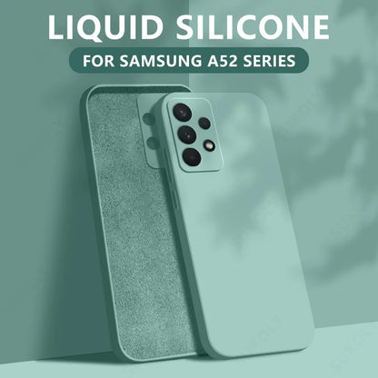 Liquid Silicone Case For Samsung Galaxy S25 Edge S25 S24 S23 S22 Ultra Plus S24 FE A56 A54 A53 A55 A16 Camera Protect Soft Cover