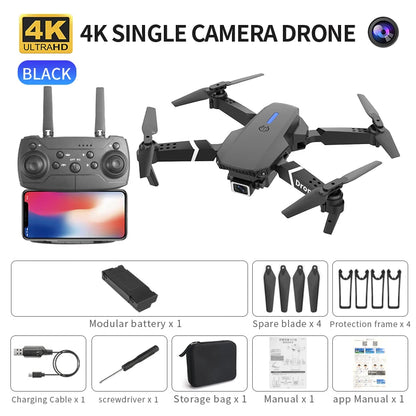 2026 NEW E88 Pro Drone 4k HD Dual Camera FPV 13-Minutes Flying Long Range Rc Quadcopter Foldable Mini Dron E88 Pro Boy Toy
