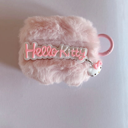 Kawaii Plush Case for Airpods 1/2 Pro 3rd Pro2 Sanrio Kitty Melody Kuromi Pochacco PomPurin Earphone Cover Anti-Fall Protection