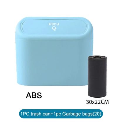 Car Trash Can Bin with Lid Universal Vehicle Mini Leakproof Garbage Can Bin Car Organizers and Storage for Auto Office Home