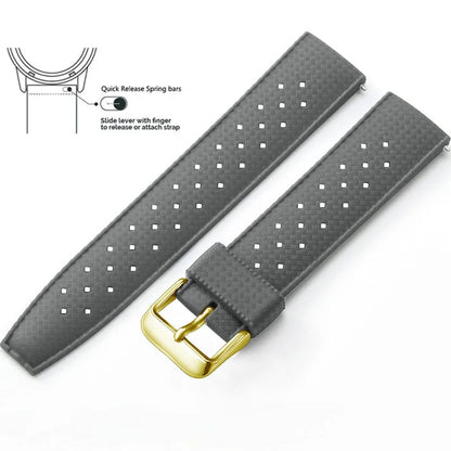 Tropical Silicone Watch Band Quick Release Watch Band 18mm 20mm 22mm Rubber Tropic Smart Watch Strap for Oris Seiko Citizen