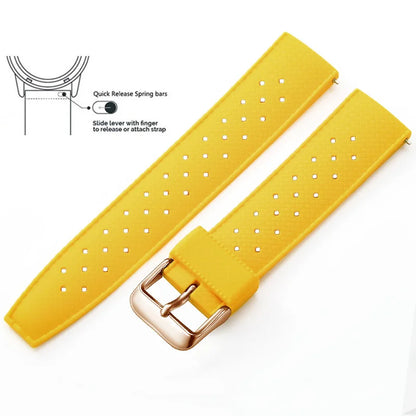 Tropical Silicone Watch Band Quick Release Watch Band 18mm 20mm 22mm Rubber Tropic Smart Watch Strap for Oris Seiko Citizen