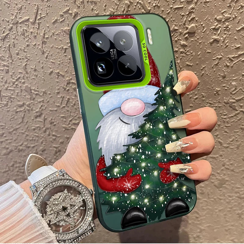 Santa Claus Frosted Case for Xiaomi Mi 15 14 14T 13 13T 12 12T 12X 12S 11 Lite POCO F6 F5 X6 X5 X3 M6 Pro 5G 4G M5S Hard Cover