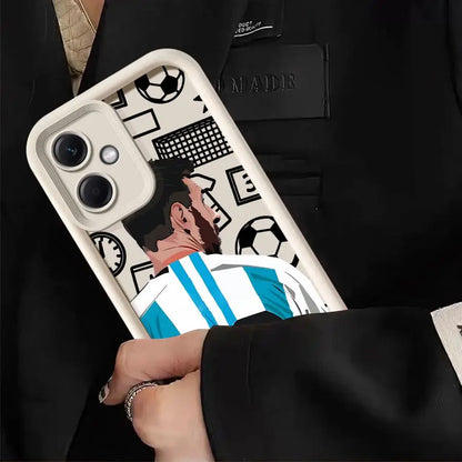 Cartoon Football Number Phone Case for Xiaomi Redmi 12 13C 5G 14C A1 A2 Plus A3 A3X A4 Poco X3 NFC C50 C51 C61 Funda Cover