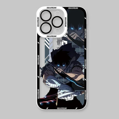 Case For iPhone 15 16 Pro Max 14 Plus 13 12 11 Pro XR XS X 8 7 SE 2020 Anime S-Solo Levelings Shockproof Clear Silicone Cover
