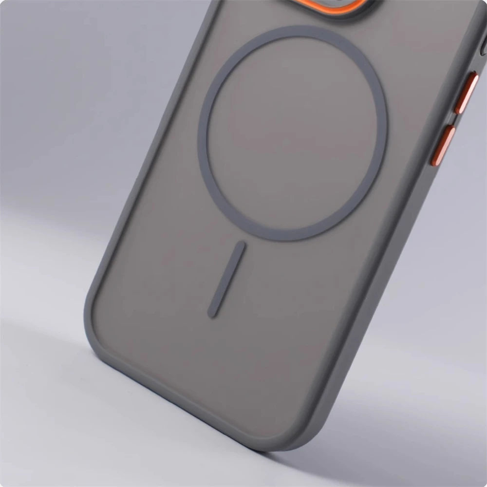 Luxury Matte Translucent Magnetic Case For iPhone 16 Pro Max 15 14 Plus 13 Pro 12 For Magsafe Wireless Charging Shockproof Cover