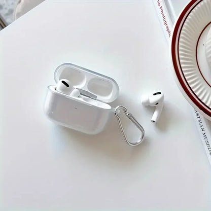 Soft Clear TPU Earphone Case For Airpods Pro Clear With Hook Airpods 4 Shockproof Transparent Cover For Airpods 1 2 3  Shell Cas