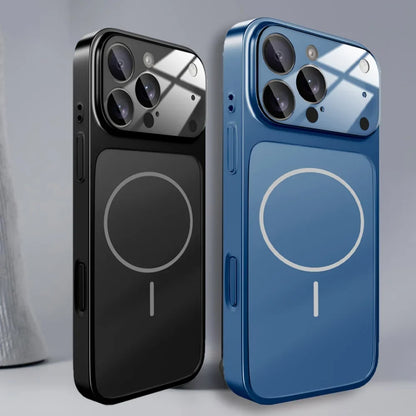 Glass Nano Matte Case For iPhone 17 Pro Max 17Air 17Pro 16 15 14 13 Pro Max Cover Magnetic Wireless Charge Armor Funda