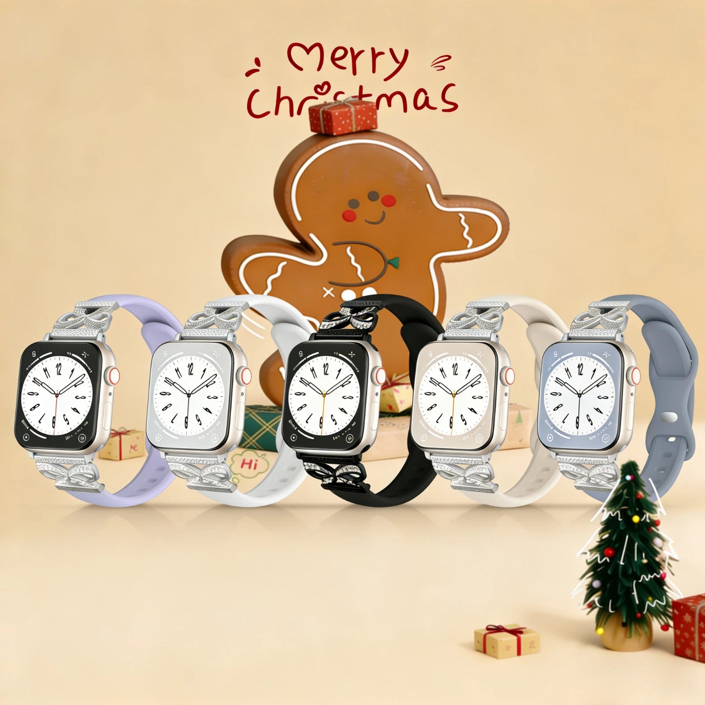 Christmas Bands for Apple Watch Band Silicone Sport Strap for iWatch Ultra Serie11-SE,Stylish Watch Band,Lightweight Band