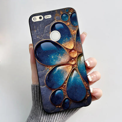 Case For Google Pixel 1 Soft Silicone Black Case For Google Pixel 1XL Elegant Style New Design Pattern Koi Dragon King Casing