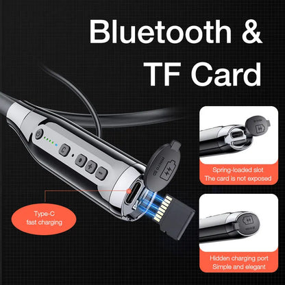 EARDECO 100 Hours Endurance Bluetooth Headphone Neckband Wireless Headphones Bass Auriculares Bluetooth Earphone with Mic Stereo