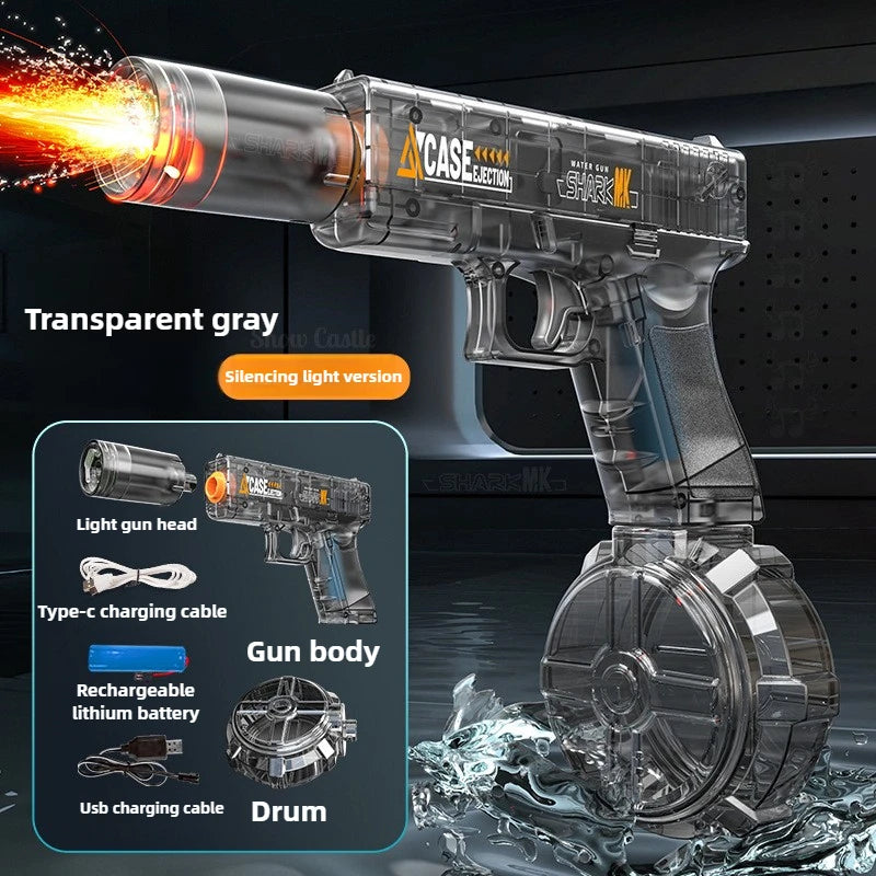 New Water Gun Electric Pistol Shooting Toy Full Automatic Summer Beach Toy For Kids Children Boys Girls Adults