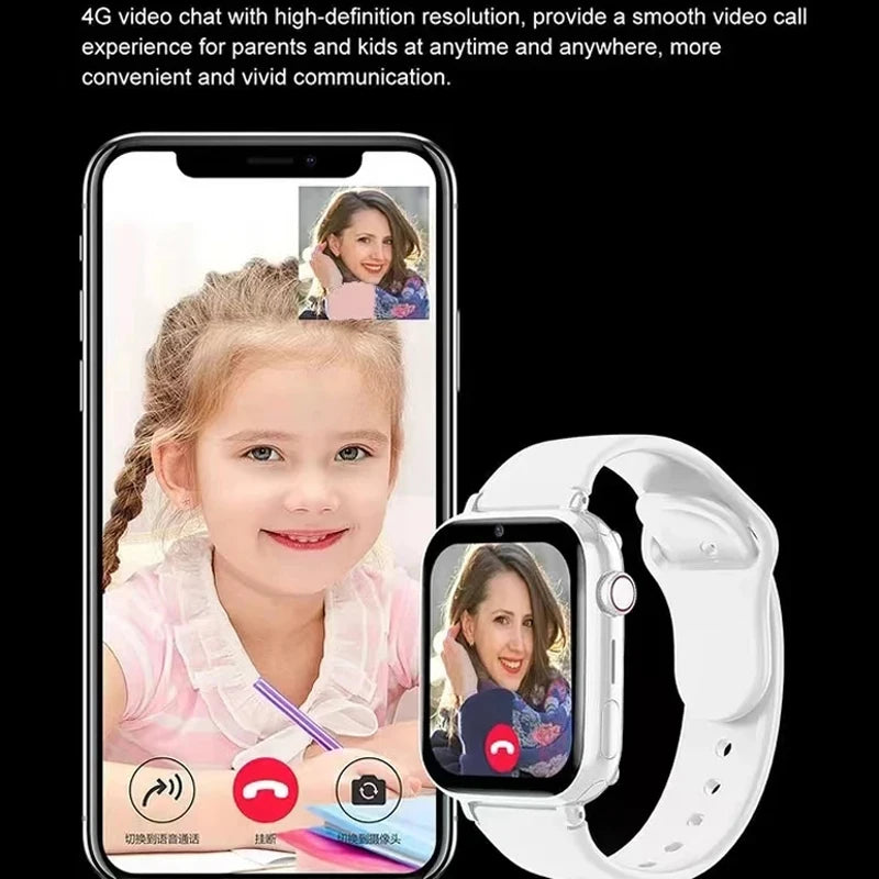 Security level Kids Smart 4G Call Phone Watch Waterproof Children GPS Monitor Boy Girls SOS Child Sports Digital Watches Tracker