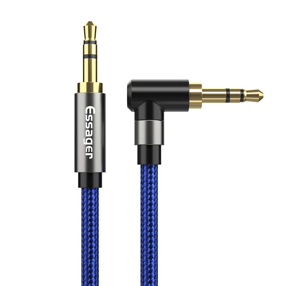 ESSAGER AUX Cable 3.5mm Jack Audio Cable For Speaker Wire Headphone Car 3.5mm Jack Hifi Aux Adapter Cord For Xiaomi Samsung