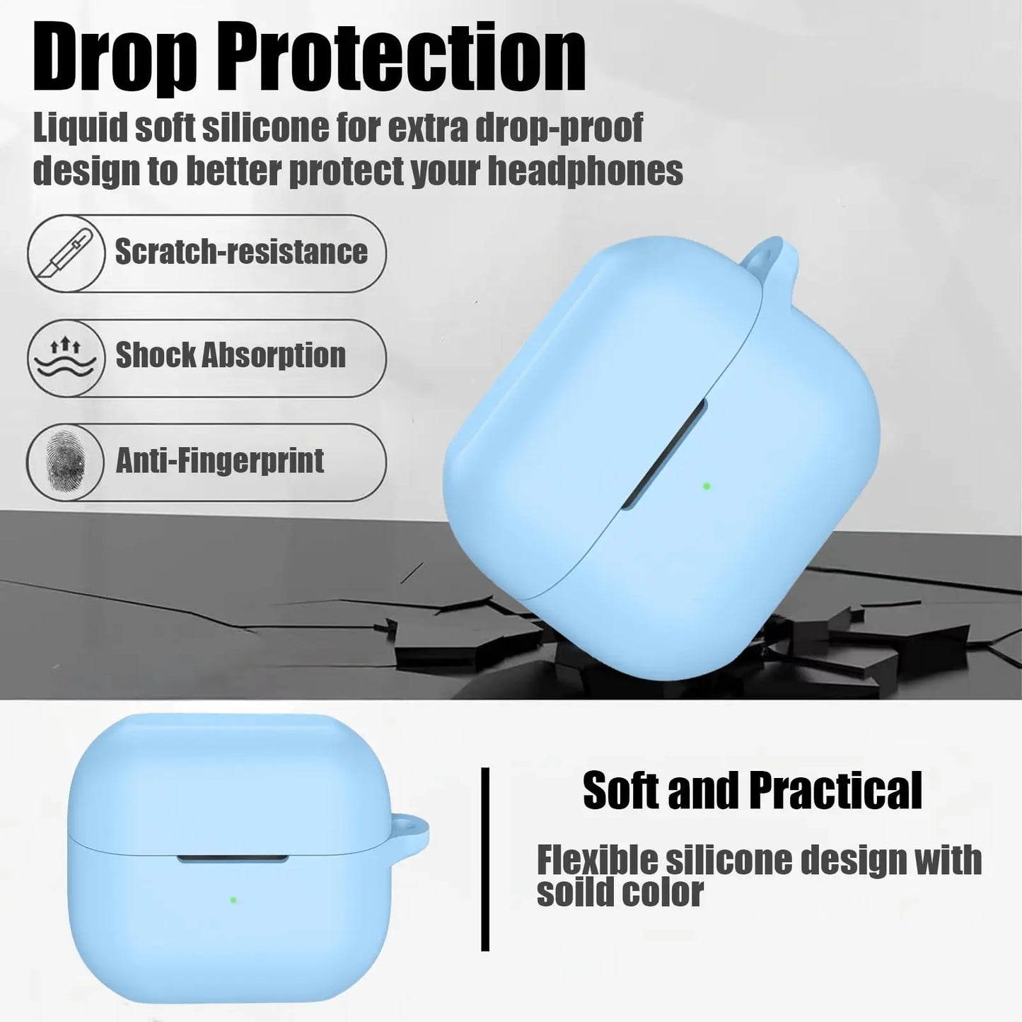 2 in 1 Silicone Case for Samsung Galaxy Buds3/Galaxy Buds3 Pro (2024) Shockproof Full Protective Accessory Cover Cute For Women