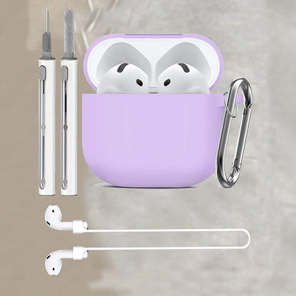 Silicone earphone case For Apple AirPods 4 Case Wirless hesdphones Earbuds case with   hook